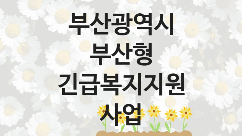 부산광역시
부산형 긴급복지지원 사업
