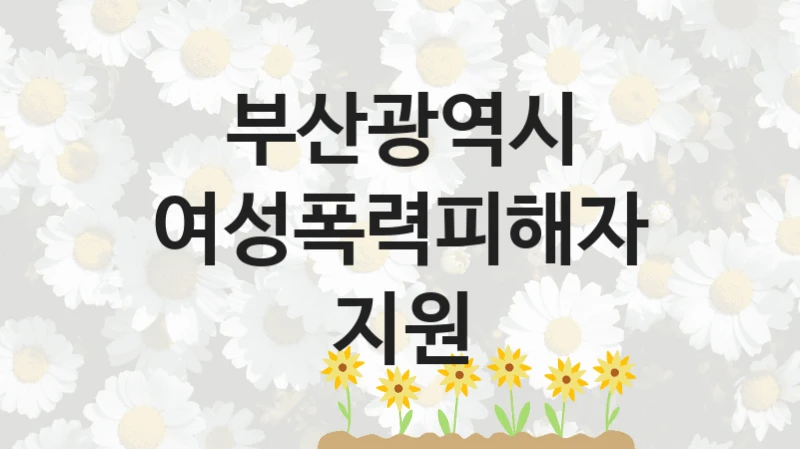 부산광역시
여성폭력피해자지원