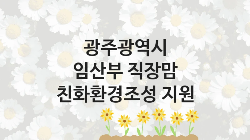 광주광역시
임산부 직장맘 친화환경조성 지원