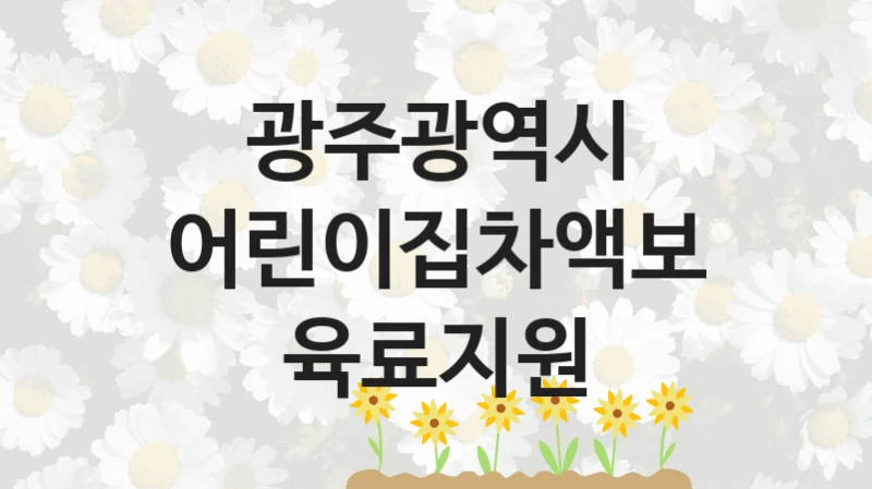 광주광역시
어린이집차액보육료지원