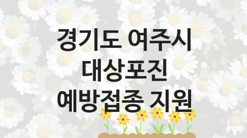 경기도 여주시 “대상포진 예방접종 지원” 신청 필수 정보 – 지원 요건과 필요 서류