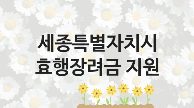 세종특별자치시
효행장려금 지원