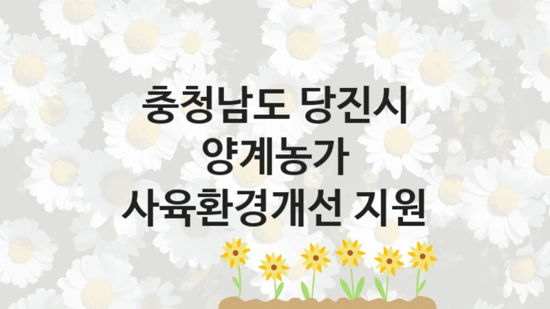 충청남도 당진시
양계농가 사육환경개선 지원