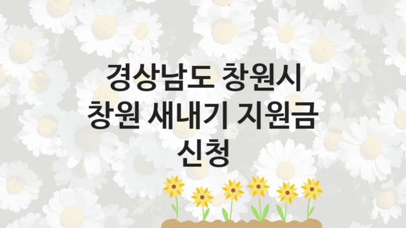 국가 복지 정책 “창원 새내기 지원금 신청” 신청 대상 및 자격 조건 – 경상남도 창원시