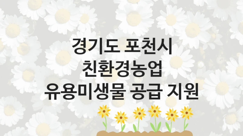 경기도 포천시
친환경농업 유용미생물 공급 지원