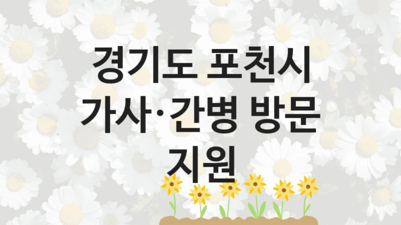 경기도 포천시
가사·간병 방문 지원