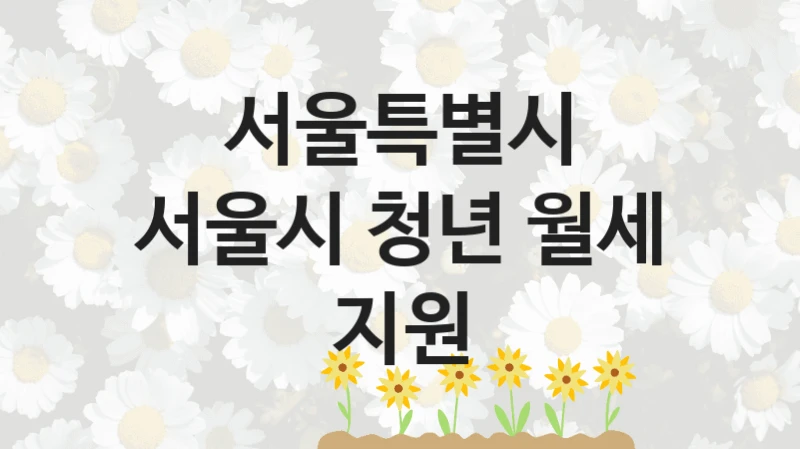 국가 지원 혜택 “서울시 청년 월세 지원” – 서울특별시 신청 대상 및 제출 서류