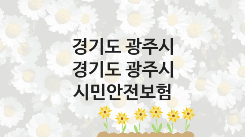 경기도 광주시
경기도 광주시 시민안전보험