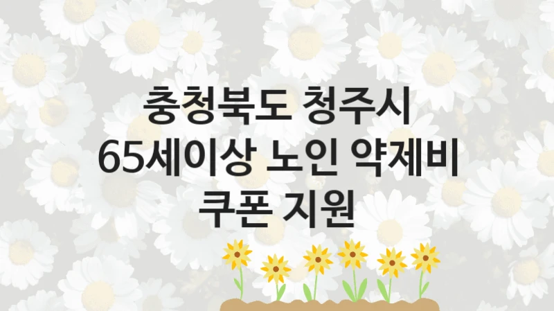 65세이상 노인 약제비 쿠폰 지원 신청 가이드 – 충청북도 청주시 복지 지원 혜택 정리
