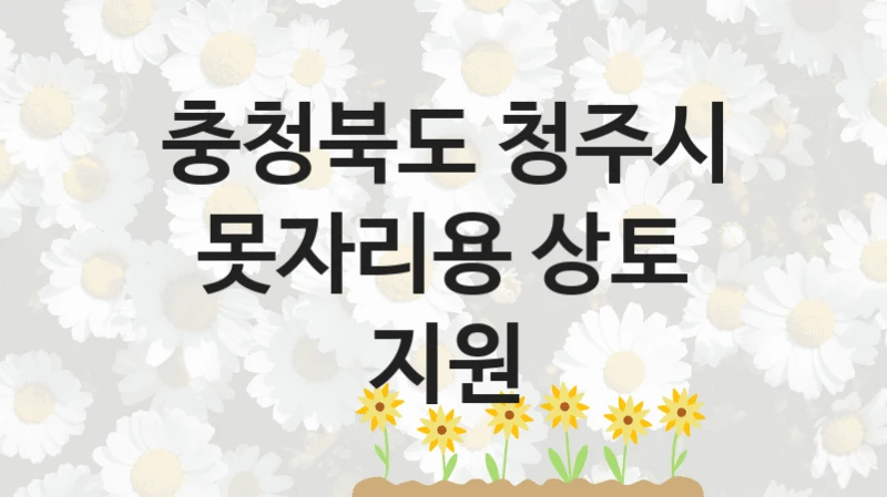 충청북도 청주시 “못자리용 상토 지원” 신청 주요 정보 – 지원 요건과 필요 서류
